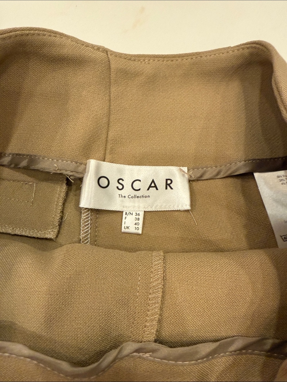 Women's Tan Skort with Wrap Front - Picture 2 of 11